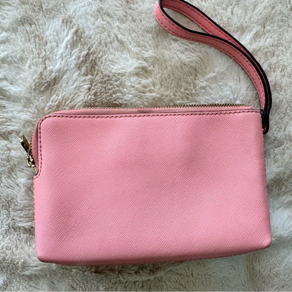 Michael Kors Pink and White Floral Wristlet - Picture 2 of 3